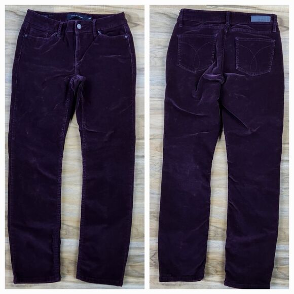 ☔️🔹️Calvin Klein Burgundy Plum Ultimate Skinny Corduroy Jeans Size 8 - Picture 11 of 12